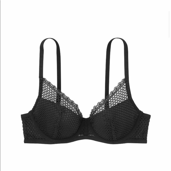 VICTORIA SECRET FISHNET LACE PUSH-UP BRA.SIZE 34DD - Picture 3 of 7